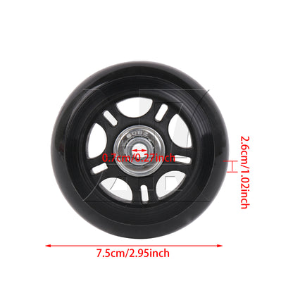 BQLZR 75mm Dia Luggage Replacement Wheels Luggage Suitcase Replacement Wheels Kit