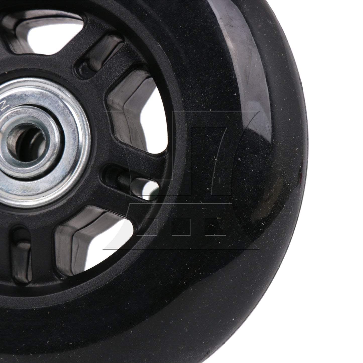 BQLZR 9cm Dia Luggage Suitcase Wheels Outdoor Replacement PU Rubber Wheel with Screw