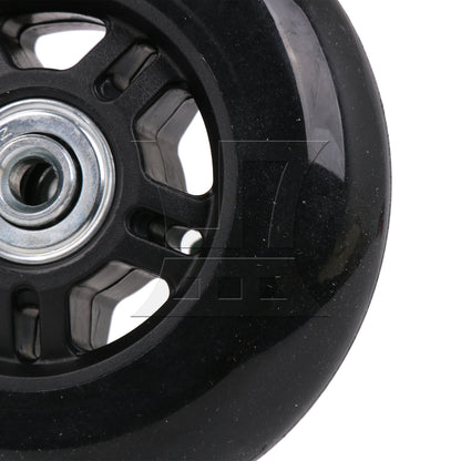 BQLZR 9cm Dia Luggage Suitcase Wheels Outdoor Replacement PU Rubber Wheel with Screw