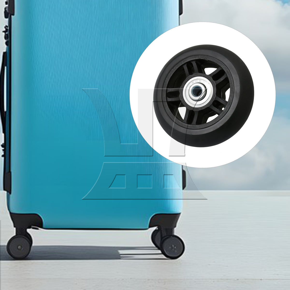 BQLZR OD 70mm Luggage Suitcase Replacement Wheels Axles and Screws Repair Set