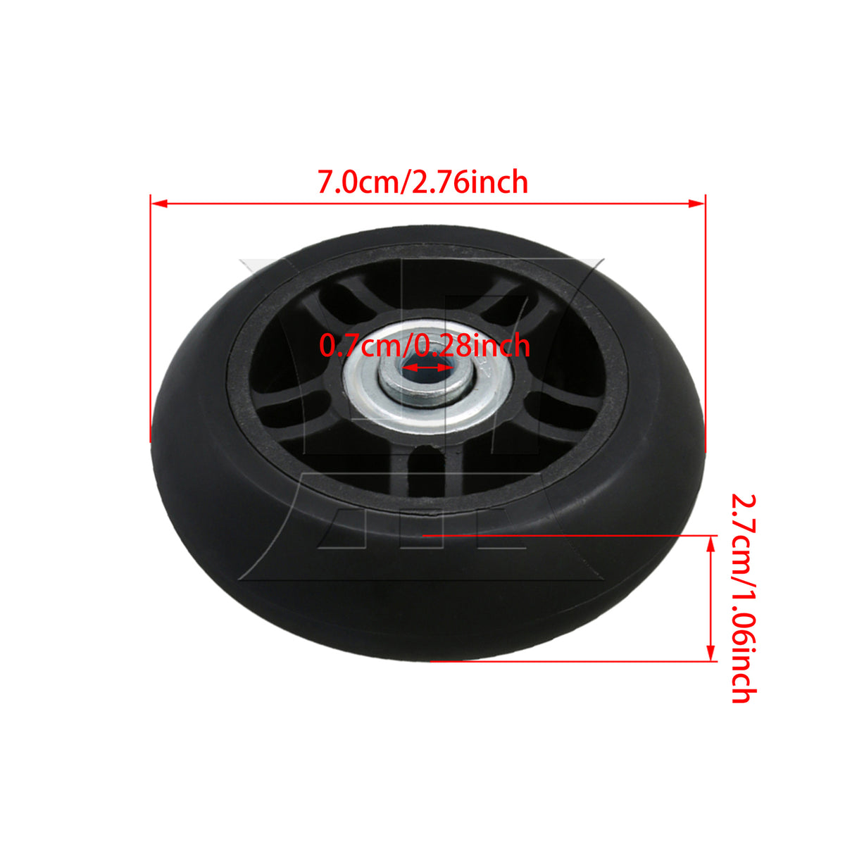BQLZR OD 70mm Luggage Suitcase Replacement Wheels Axles and Screws Repair Set