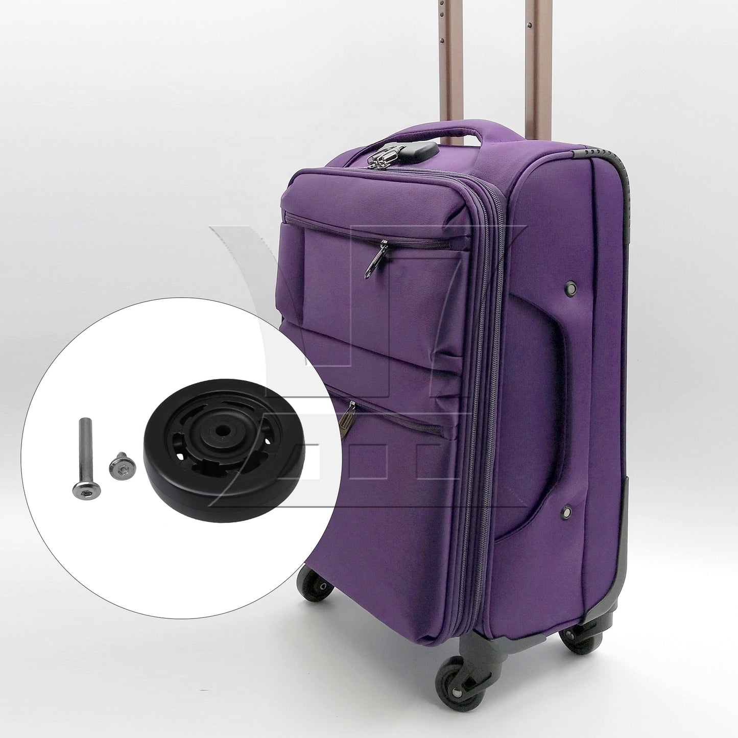 BQLZR 65x23mm Suitcase Wheels Replacement Wheels with Assembly Accessory Kit