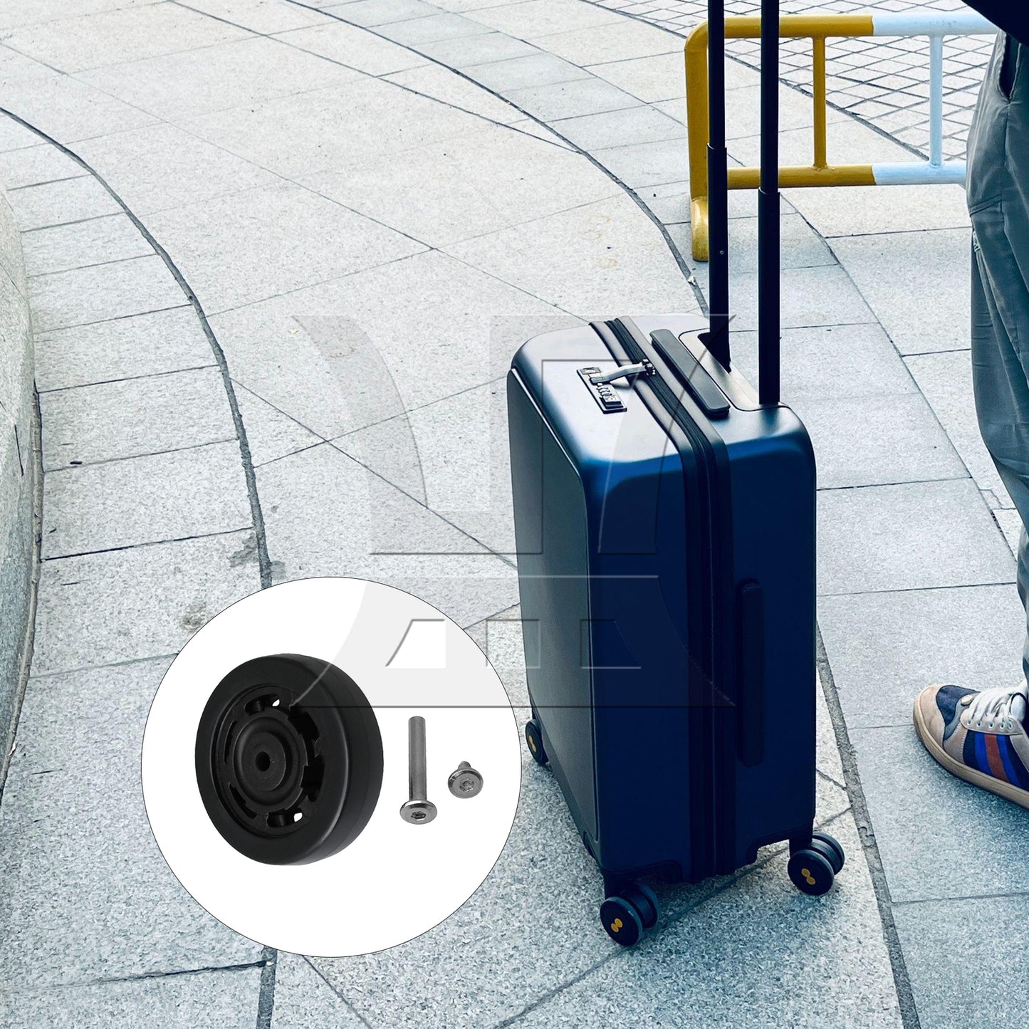 BQLZR 65x23mm Suitcase Wheels Replacement Wheels with Assembly Accessory Kit