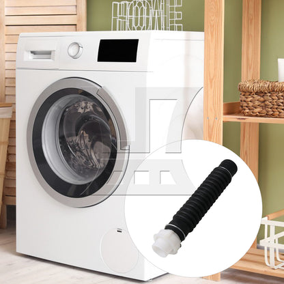 BQLZR 25.5cm Black Plastic Flexible Drain Connector Washing Machine Inlet Pipe