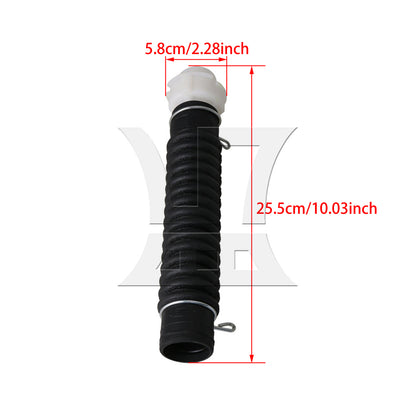 BQLZR 25.5cm Black Plastic Flexible Drain Connector Washing Machine Inlet Pipe