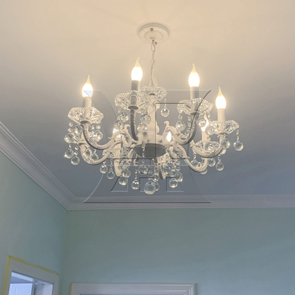 BQLZR White Chandelier Candle Light Cover Sleeves Socket 25mm Dia 80mm Length