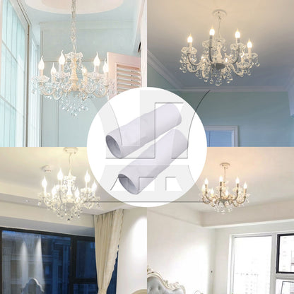 BQLZR White Chandelier Candle Light Cover Sleeves Socket 25mm Dia 80mm Length