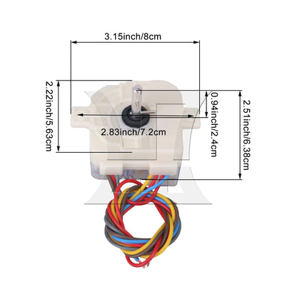 BQLZR 5 Wire Square Electric Washing Machine Timer Distance between Two Holes 7.2cm