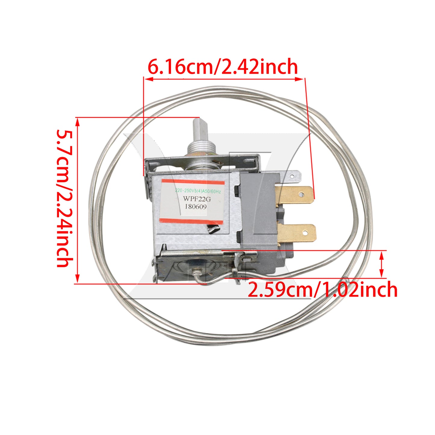 BQLZR Refrigerator Freezer Thermostat Temperature Controller 220-250V Metal Silver