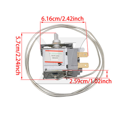 BQLZR Refrigerator Freezer Thermostat Temperature Controller 220-250V Metal Silver