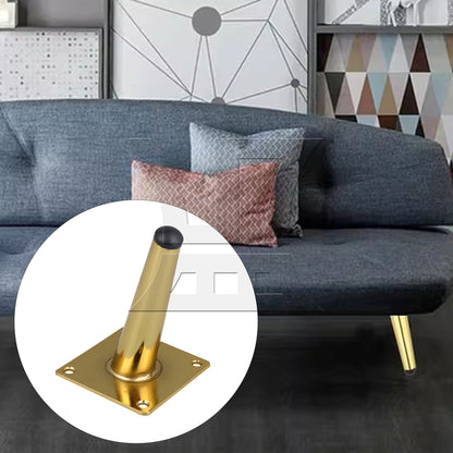 BQLZR Gold Metal 12 cm Column At An Angle Furniture Leg Foot for Desk Sofa