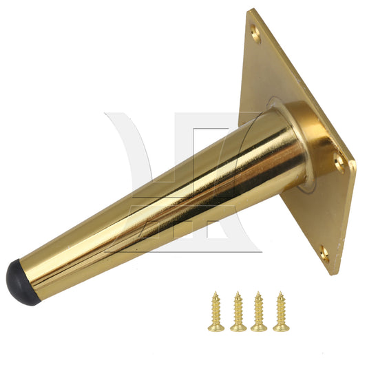BQLZR Gold Metal 12 cm Column At An Angle Furniture Leg Foot for Desk Sofa