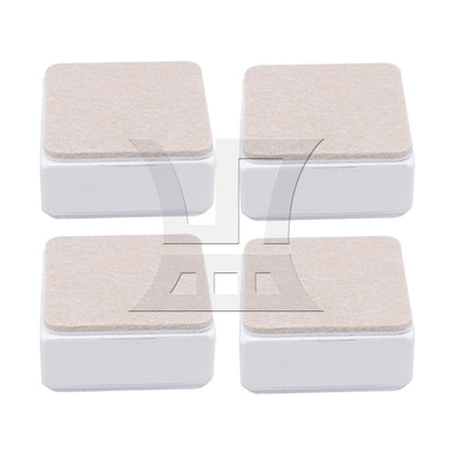 BQLZR 4 Pack White Carbon Steel Furniture Legs Sofa Feet Bed Table Riser 6x6x3cm