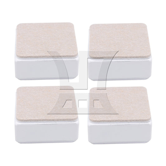 BQLZR 4 Pack White Carbon Steel Furniture Legs Sofa Feet Bed Table Riser 6x6x3cm