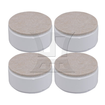 BQLZR White Round Carbon Steel Furniture Legs Sofa Feet Bed Table Riser 60x30mm