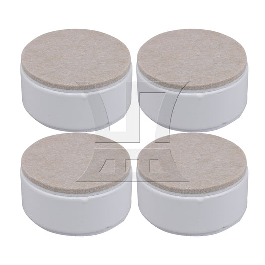 BQLZR White Round Carbon Steel Furniture Legs Sofa Feet Bed Table Riser 60x30mm