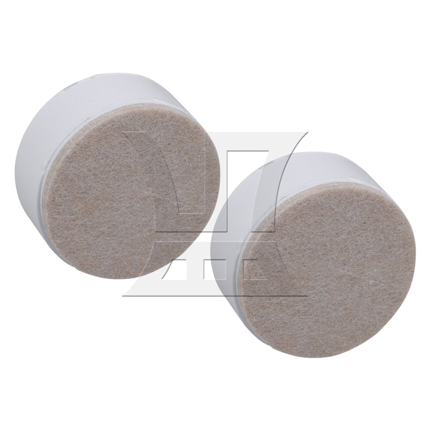 BQLZR White Round Carbon Steel Furniture Legs Sofa Feet Bed Table Riser 60x30mm