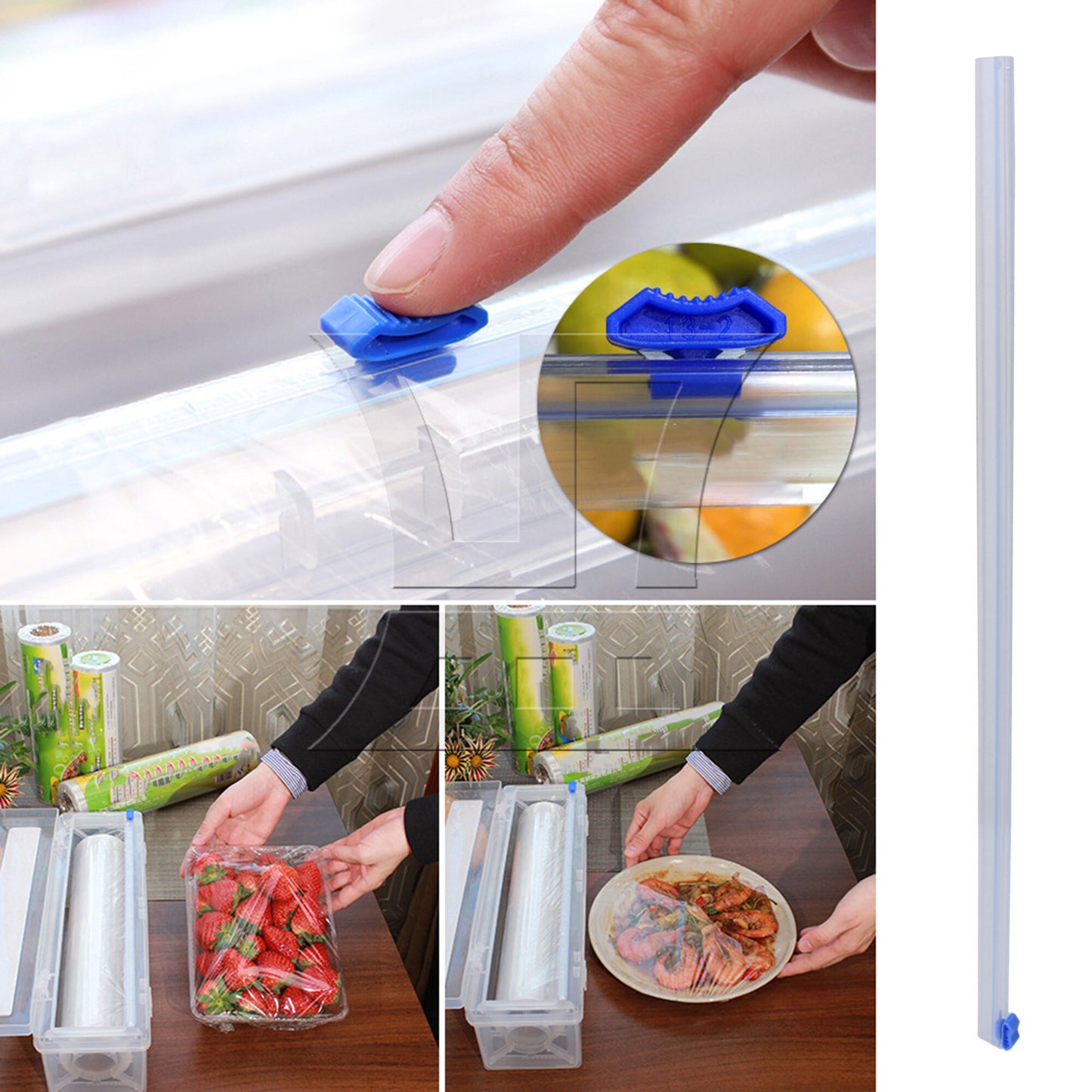 BQLZR 49.5cm Slide Cutters Replacement for Kitchen Food Plastic Warp Box