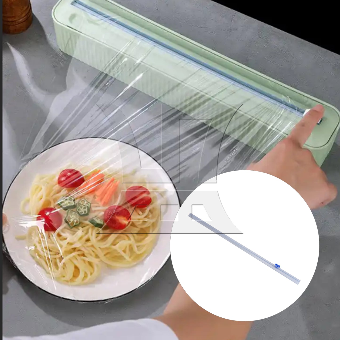 BQLZR 49.5cm Slide Cutters Replacement for Kitchen Food Plastic Warp Box