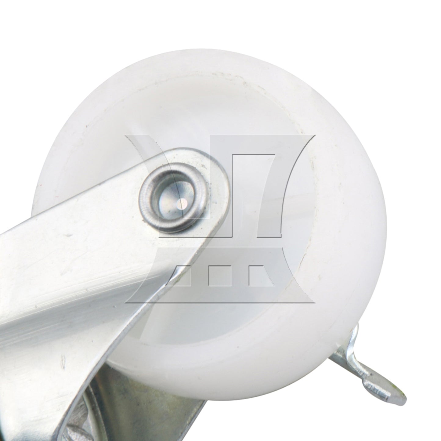 BQLZR 4x Mini Swivel Nylon Casters Heavy Duty Wheel with Brake and M8 Bolt