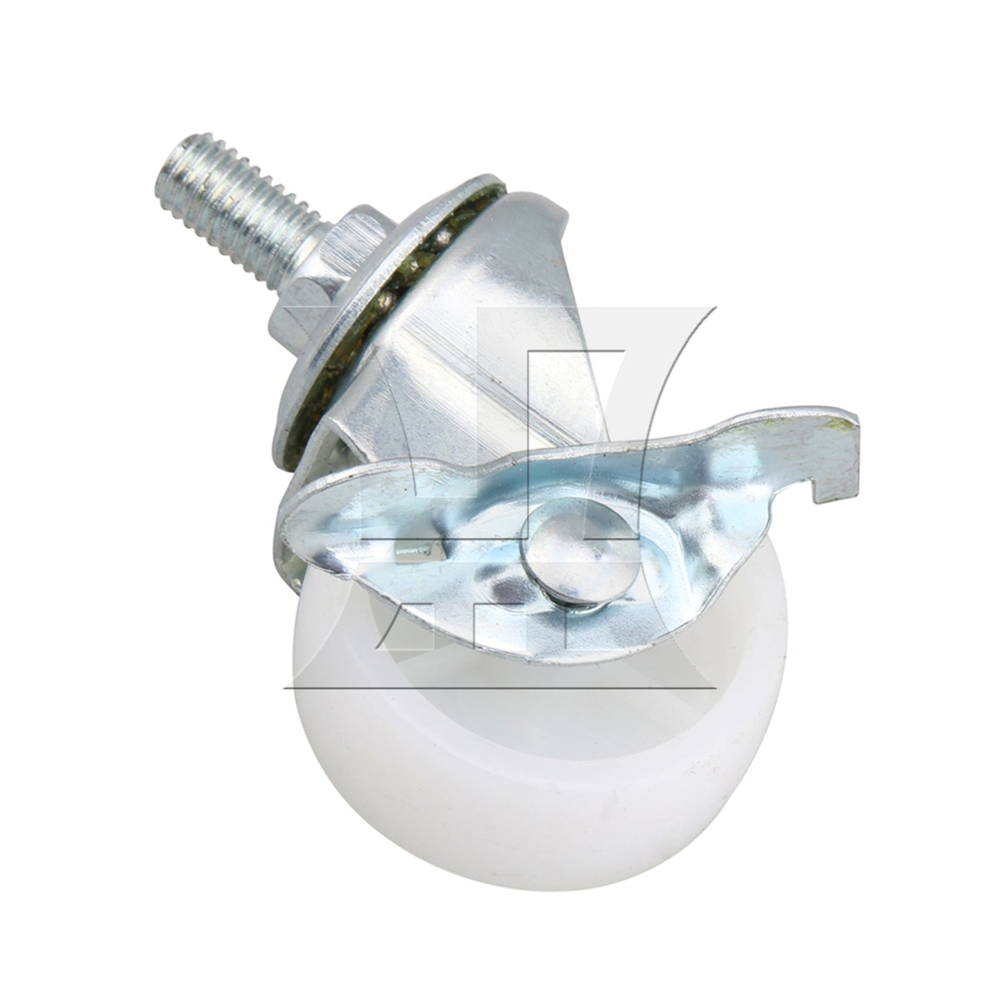 BQLZR 4x Mini Swivel Nylon Casters Heavy Duty Wheel with Brake and M8 Bolt