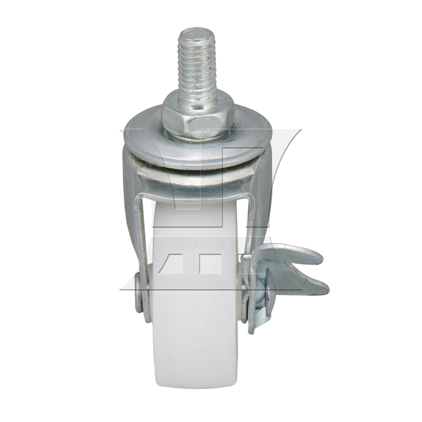 BQLZR 4x Mini Swivel Nylon Casters Heavy Duty Wheel with Brake and M8 Bolt
