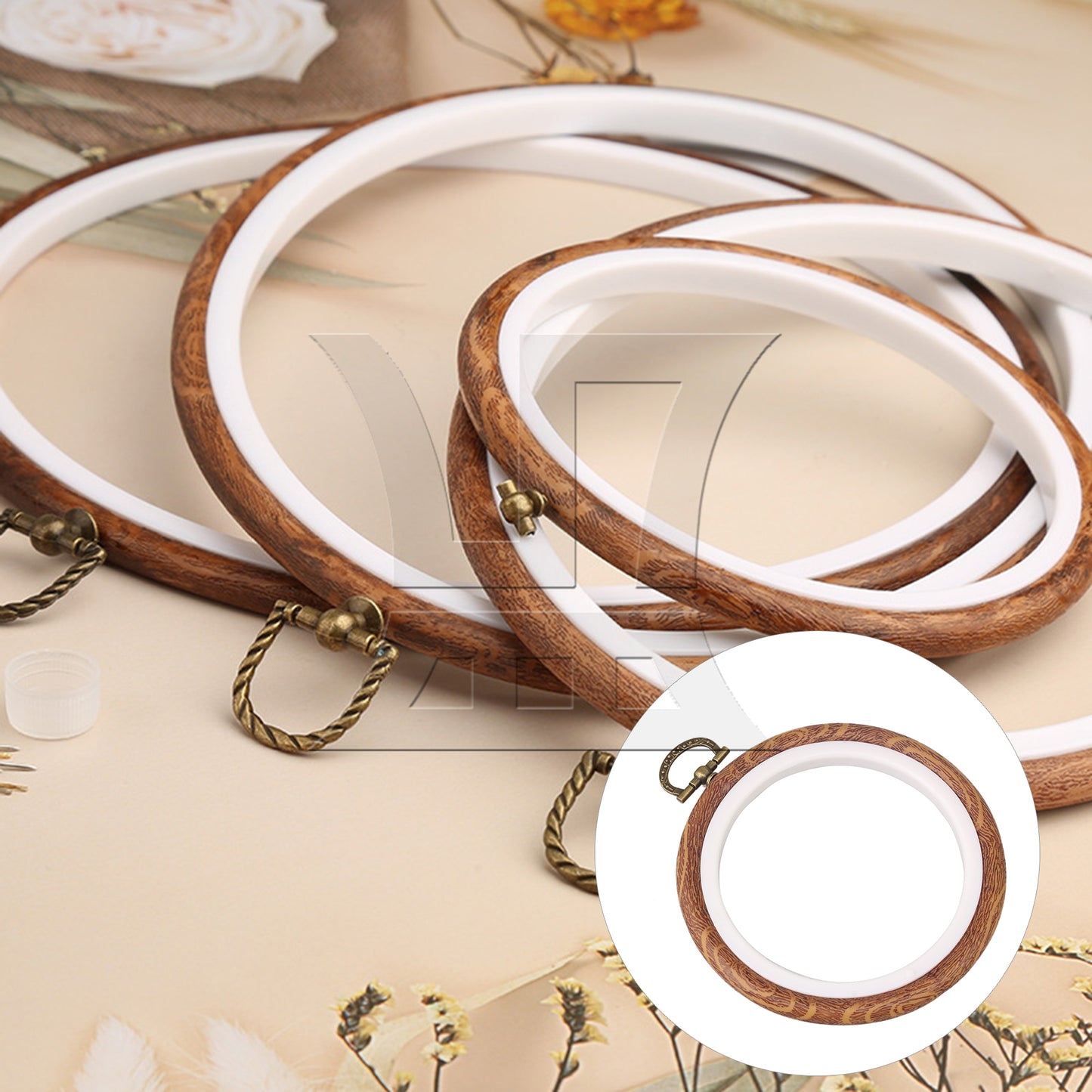 BQLZR 10cm OD Craft DIY Tool Cross Stitch Frame Sewing Needles Embroidery Hoop Ring