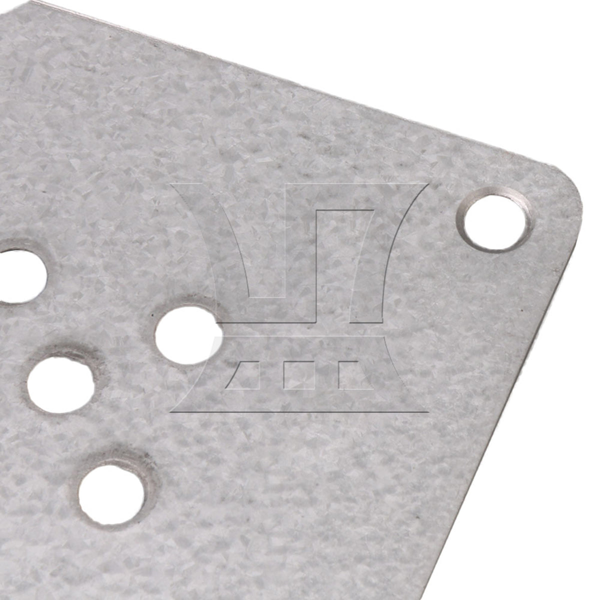 BQLZR 4 Pieces 8x8cm Table Legs Iron Mounting Plates 6mm Hole Dia Silver