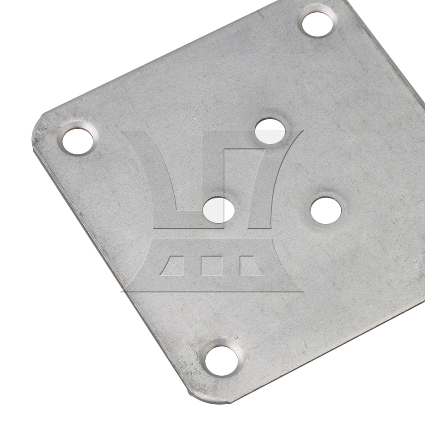 BQLZR 7x7cm Table Legs Iron Mounting Plates with 3 M5.8 Holes Silver