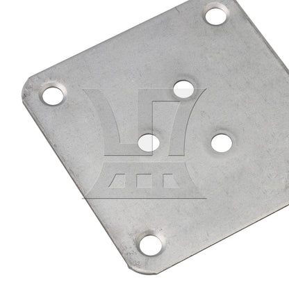 BQLZR 7x7cm Table Legs Iron Mounting Plates with 3 M5.8 Holes Silver