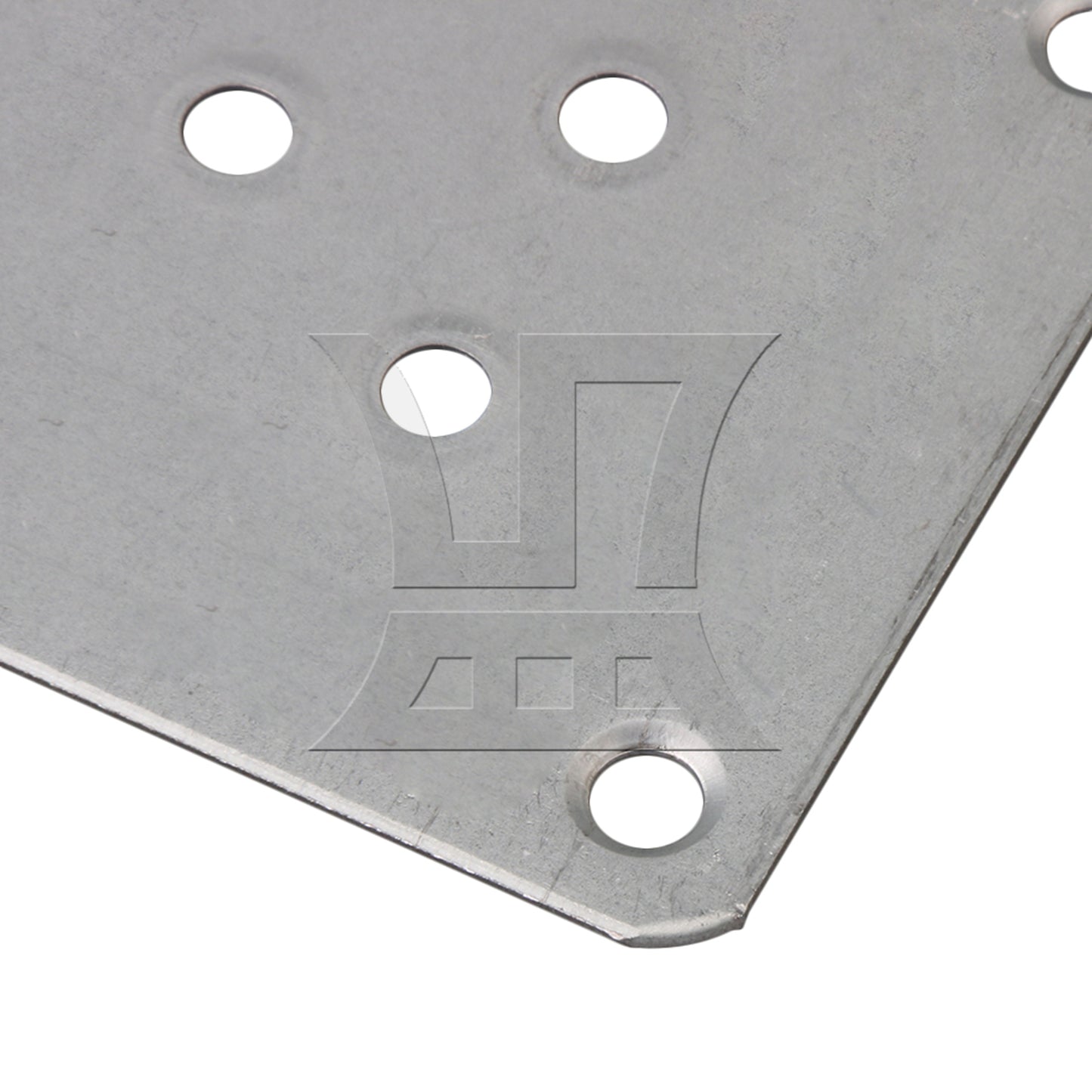 BQLZR 7x7cm Table Legs Iron Mounting Plates with 3 M5.8 Holes Silver