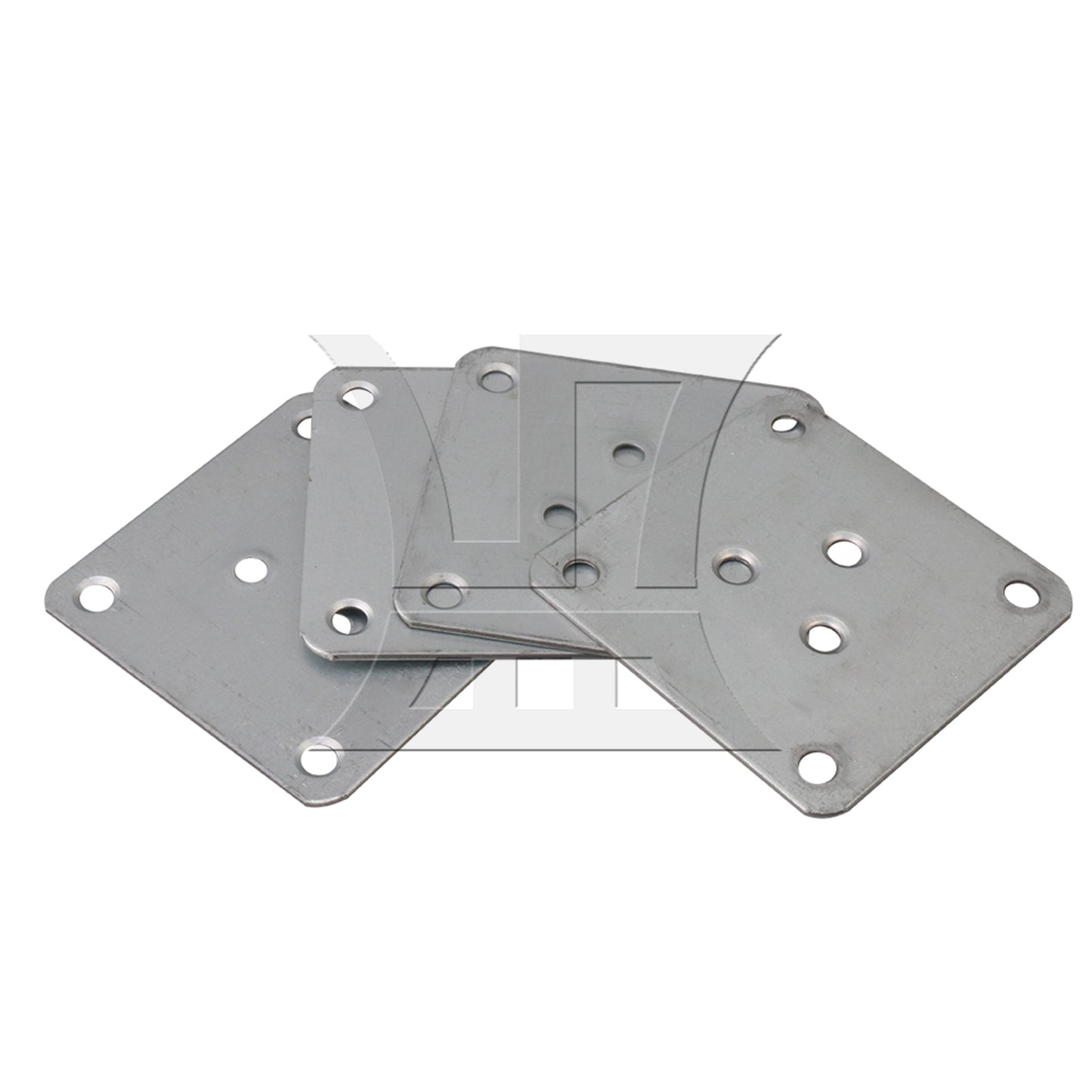 BQLZR 7x7cm Table Legs Iron Mounting Plates with 3 M5.8 Holes Silver