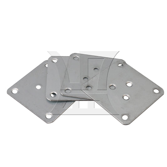 BQLZR 7x7cm Table Legs Iron Mounting Plates with 3 M5.8 Holes Silver