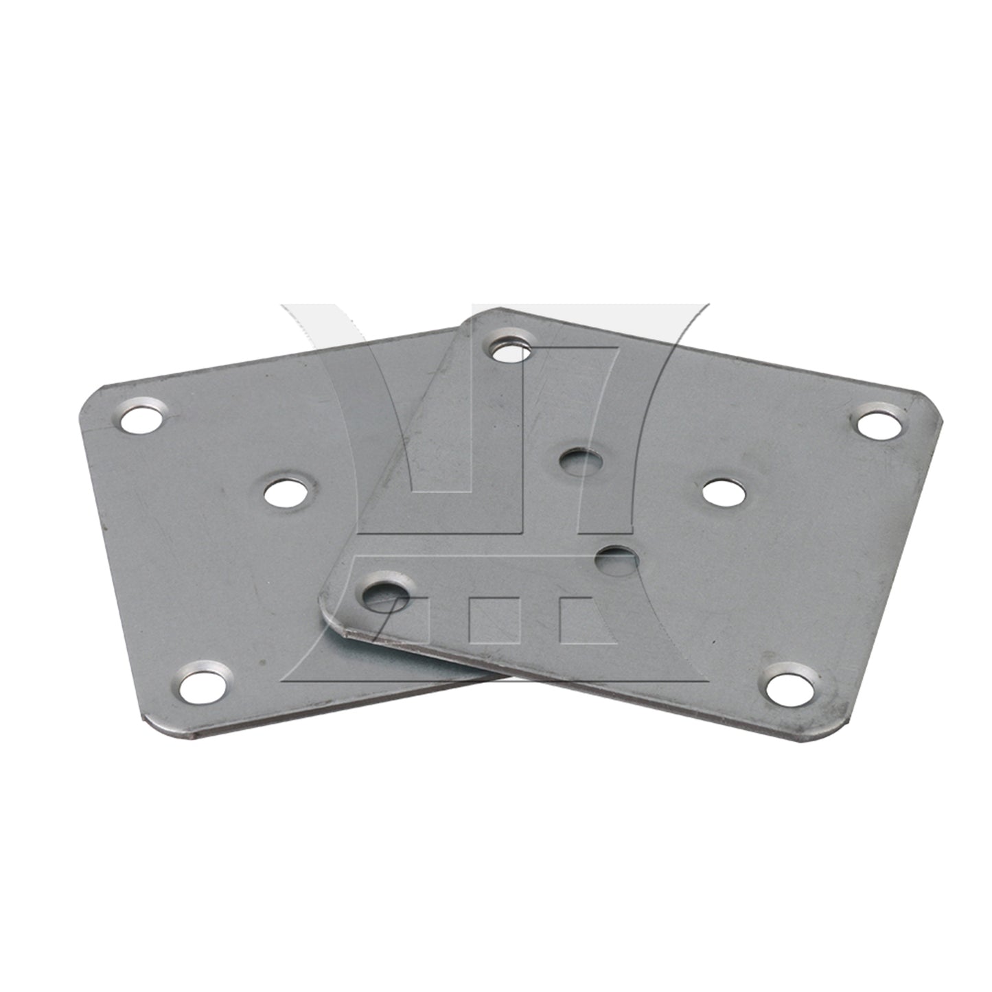 BQLZR 7x7cm Table Legs Iron Mounting Plates with 3 M5.8 Holes Silver