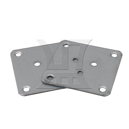 BQLZR 7x7cm Table Legs Iron Mounting Plates with 3 M5.8 Holes Silver
