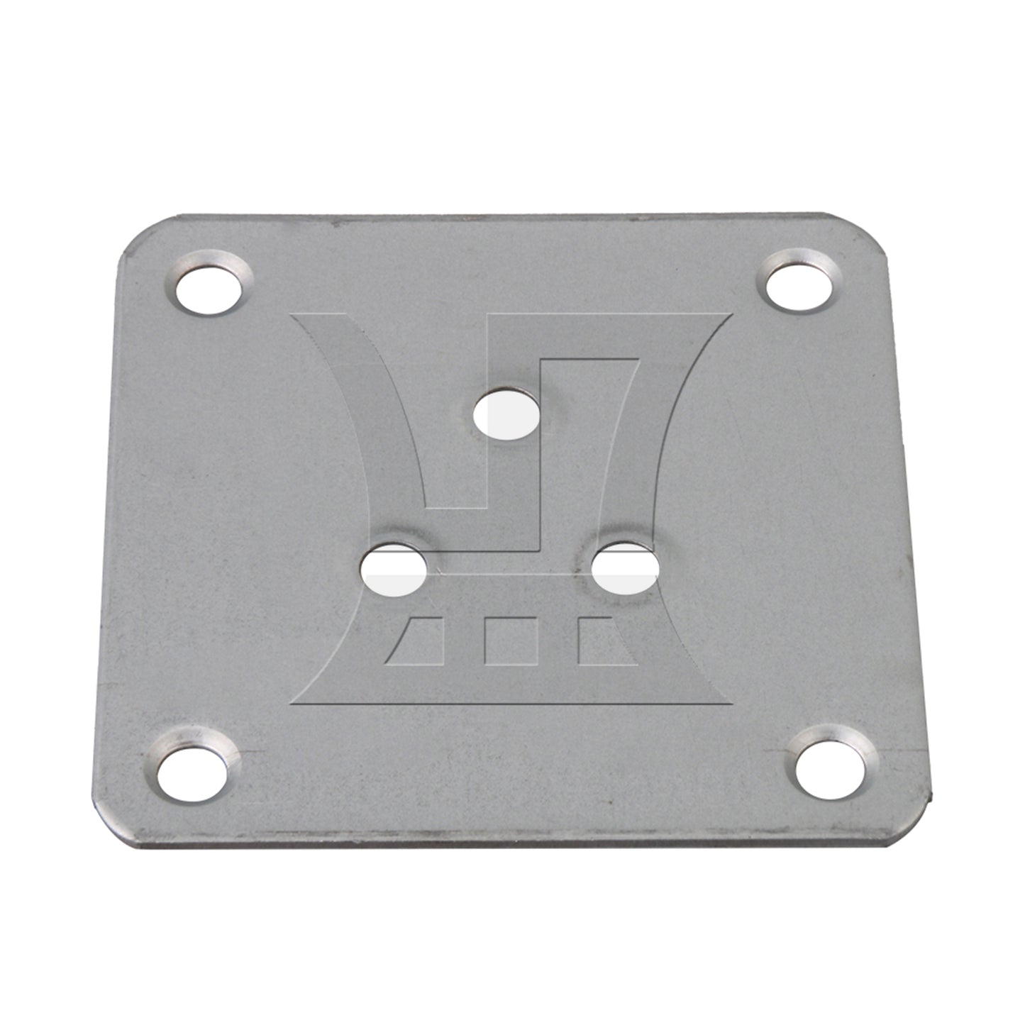 BQLZR 7x7cm Table Legs Iron Mounting Plates with 3 M5.8 Holes Silver