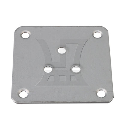 BQLZR 7x7cm Table Legs Iron Mounting Plates with 3 M5.8 Holes Silver