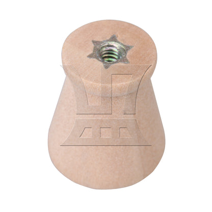 BQLZR 15x Tapered Cabinet Knobs Unfinished Wooden Drawer Pulls Handles for Door