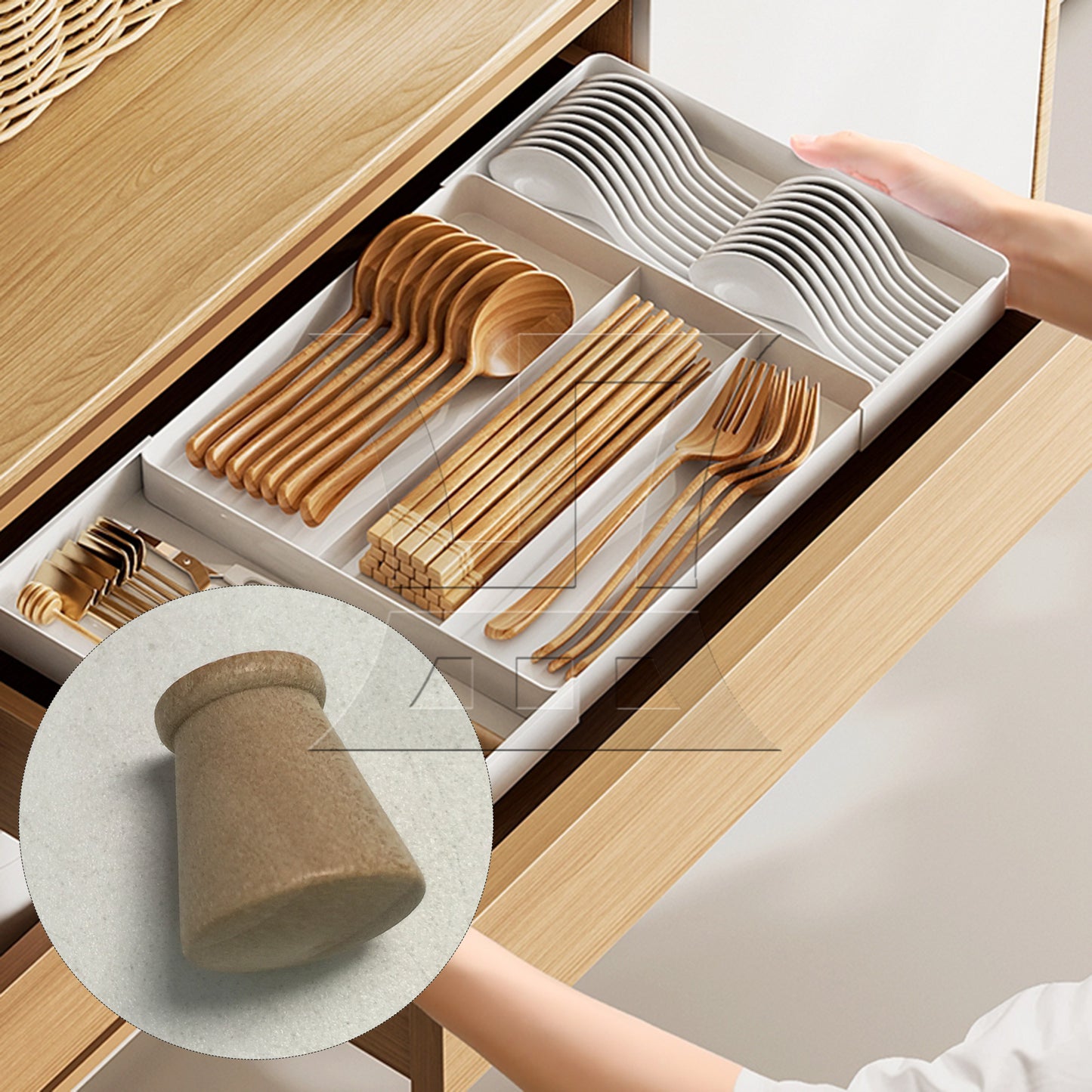 BQLZR 15x Tapered Cabinet Knobs Unfinished Wooden Drawer Pulls Handles for Door