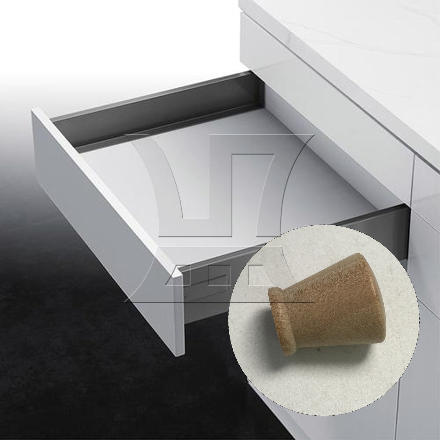 BQLZR 15x Tapered Cabinet Knobs Unfinished Wooden Drawer Pulls Handles for Door