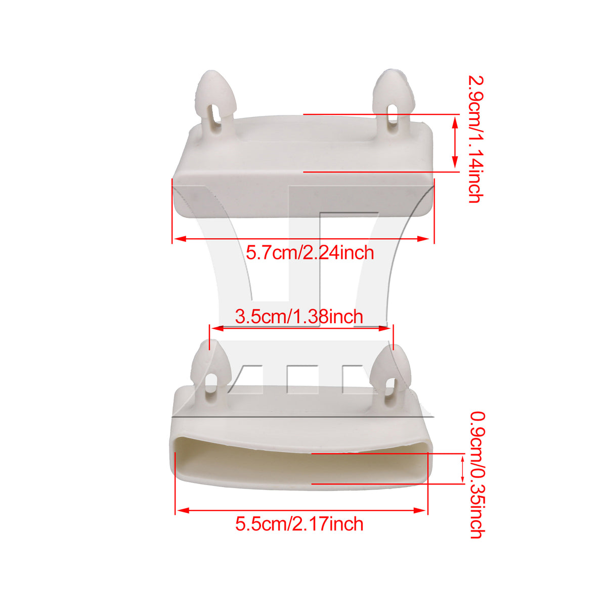 BQLZR 30 Pieces Plastic Bed Slat Single End Caps Holders Inner Length 55mm Parts