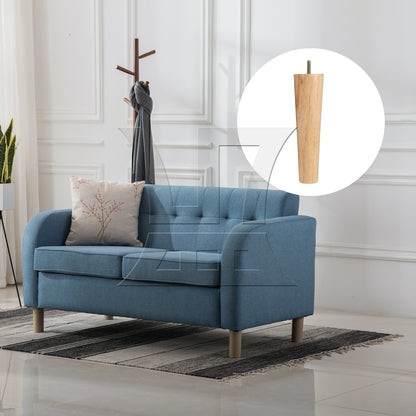 BQLZR Wooden Color 20cm Wooden Furniture Cone Legs with 24mm M8 Screw for Sofa