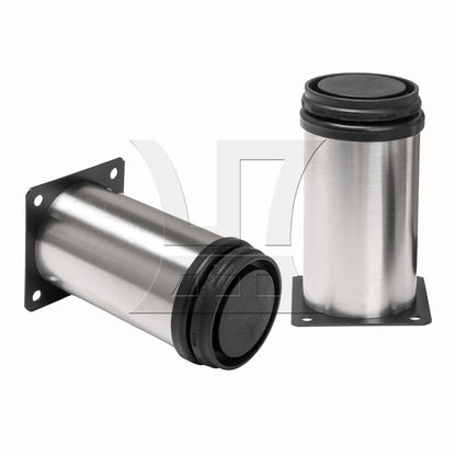BQLZR Stainless Steel Adjustable Cabinet Feet Round Furniture Leg 1.97"x 3.94"