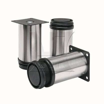 BQLZR Stainless Steel Adjustable Cabinet Feet Round Furniture Leg 1.97"x 3.94"