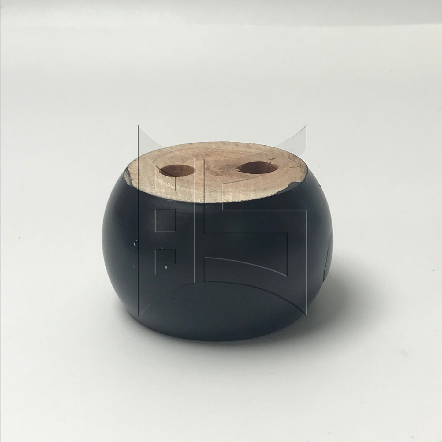 BQLZR 4 x Furniture Sofa Table Legs Round Wood 2.75"x1.57" w/ Screws Feet Pad Black