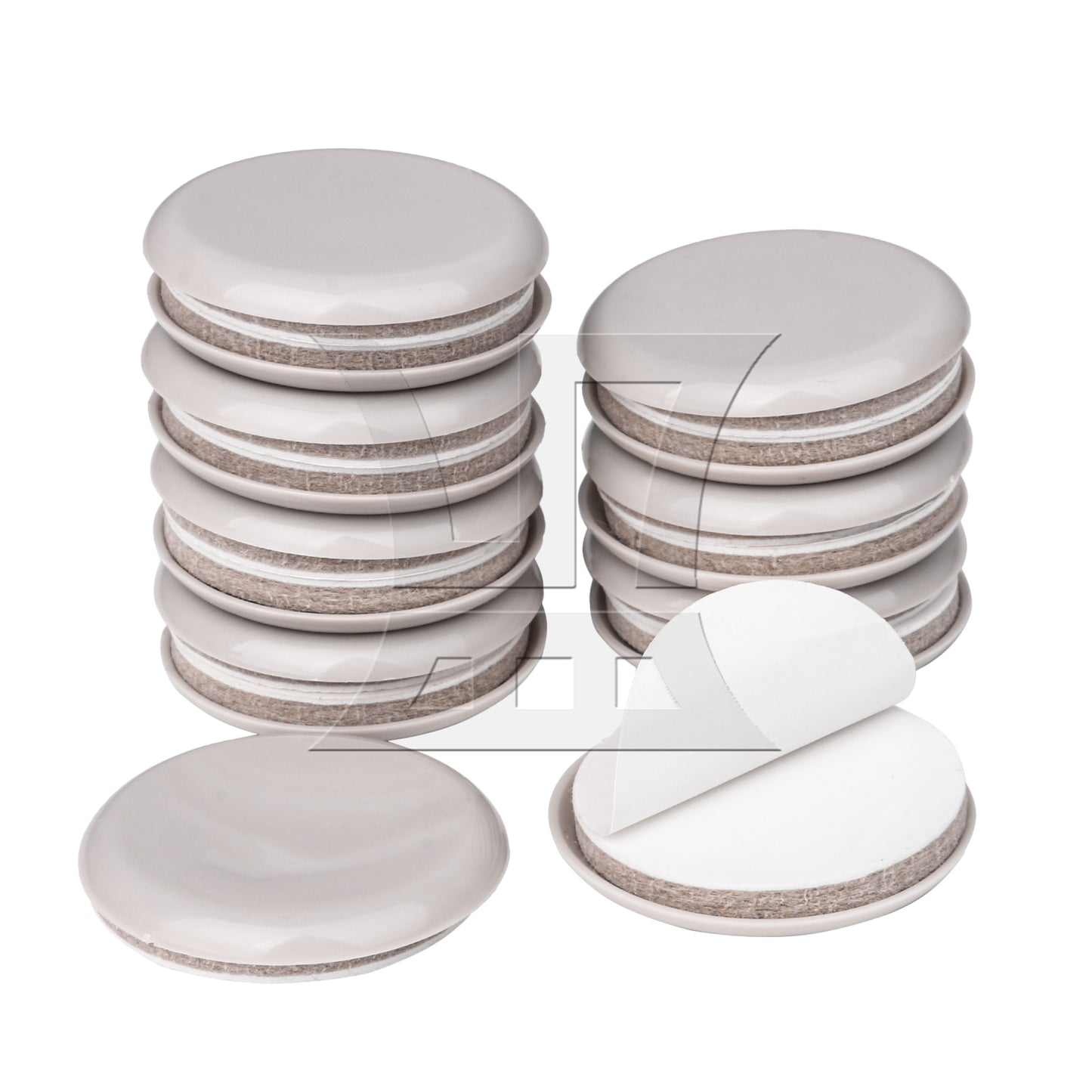 BQLZR 16Pieces Adhesive Furniture Moving Sliding Pad Round 2.09" Diameter for Carpet