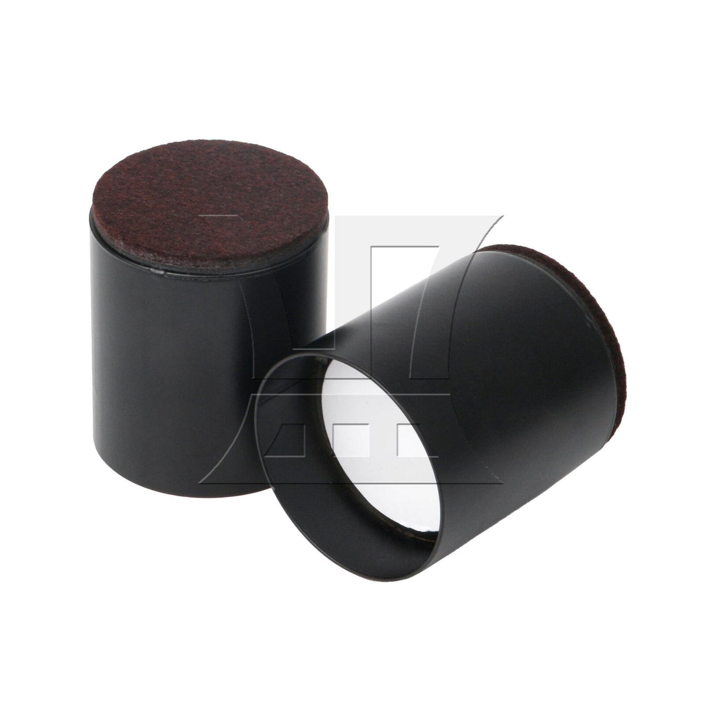 BQLZR 4Pcs Carbon Steel Bed Risers Black for Home Office Diameter 60mm up to 50mm