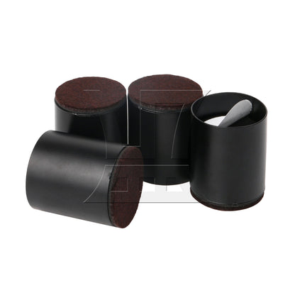 BQLZR 4Pcs Carbon Steel Bed Risers Black for Home Office Diameter 60mm up to 50mm