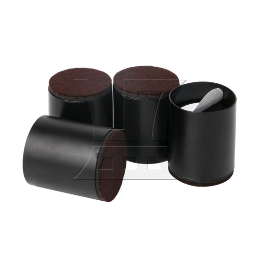 BQLZR 4Pcs Carbon Steel Bed Risers Black for Home Office Diameter 60mm up to 50mm
