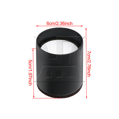 BQLZR 4Pcs Carbon Steel Bed Risers Black for Home Office Diameter 60mm up to 50mm